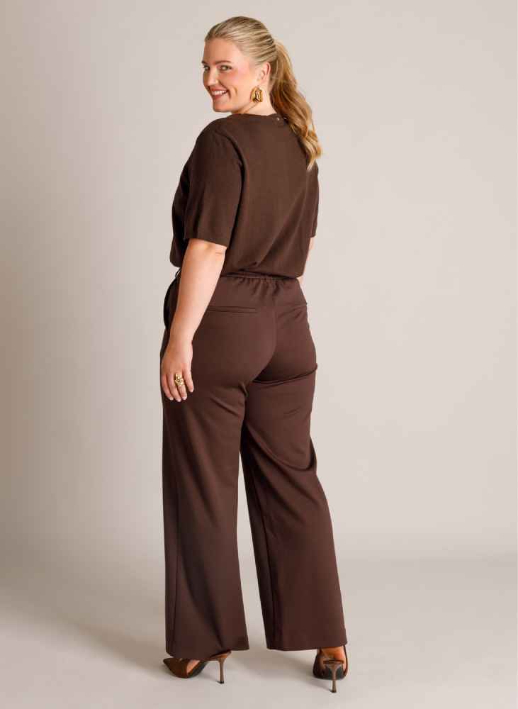 Yest Curve broek wijde pijpen Tasya A006482 32" bruin