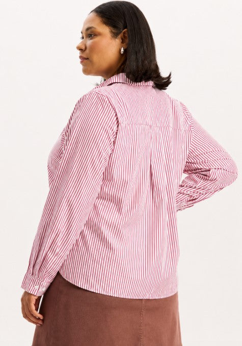 Anyday blouse Lotte, gestreept, port, detailfoto
