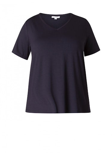 BaseLevelCurvyT-shirtmetV-halsAlba7000018Blauw__4