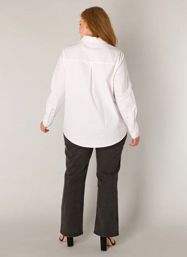 Base Level Curvy blouse wit, detailfoto