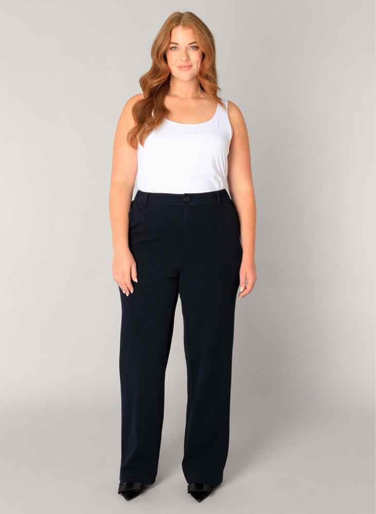 Base Level Curvy broek Yorinthe L32 in blauw