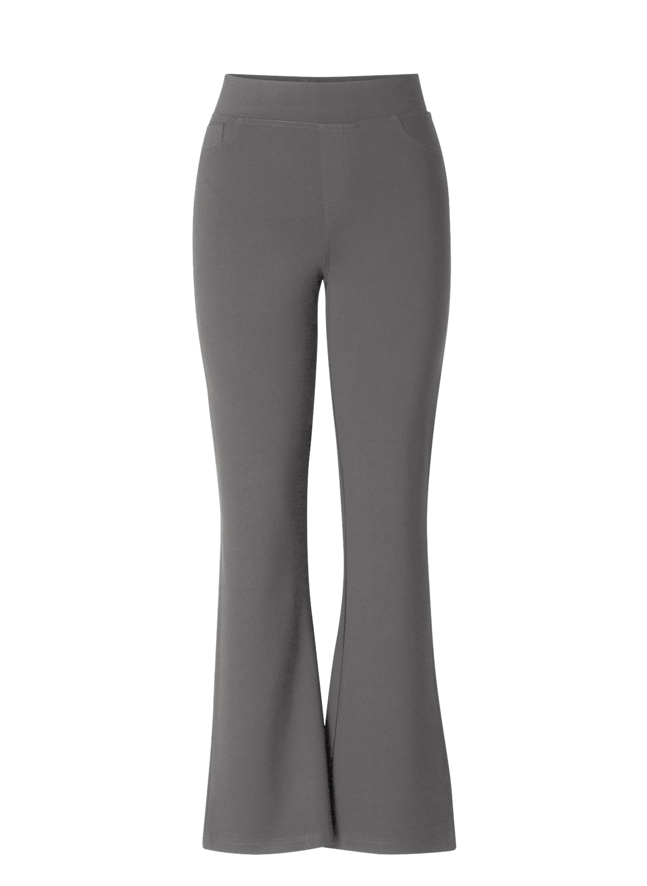Base Level Curvy broek met flare pijp 7000011 Allie antraciet