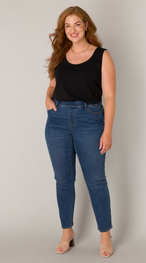 Base Level Curvy jeans Anabella 7000102 Mid Blue