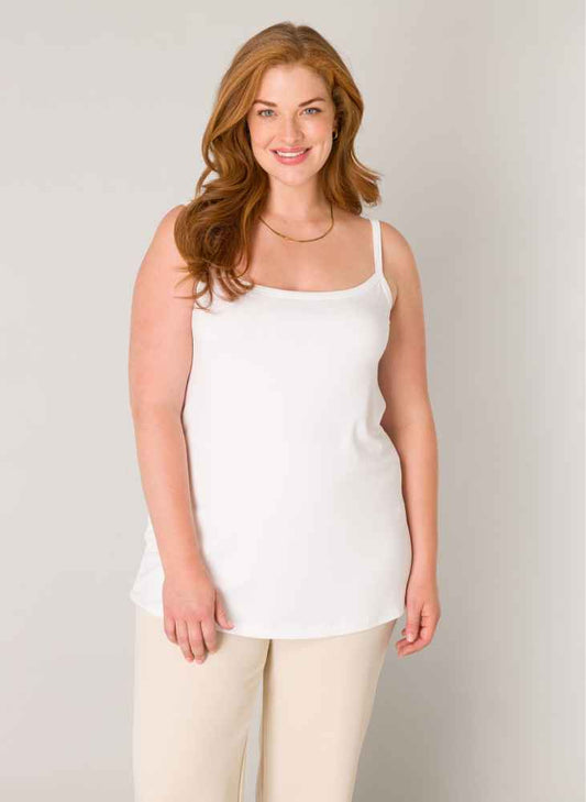 Base Level Curvy topje met verstelbare bandjes 7000003 Alexa Wit