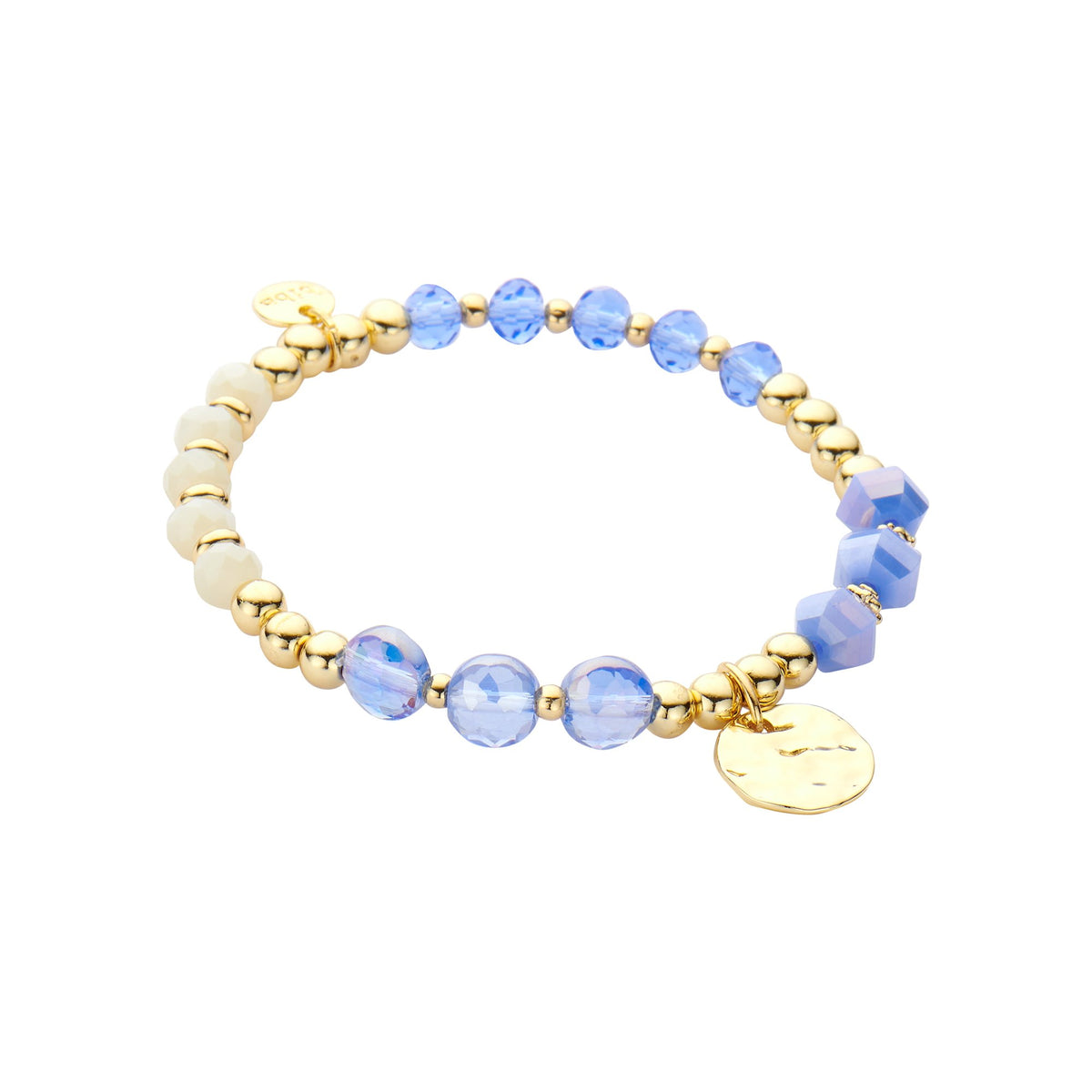 Biba armband multicolor, metaal met crystal en glas