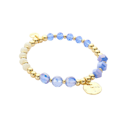 Biba armband multicolor, metaal met crystal en glas