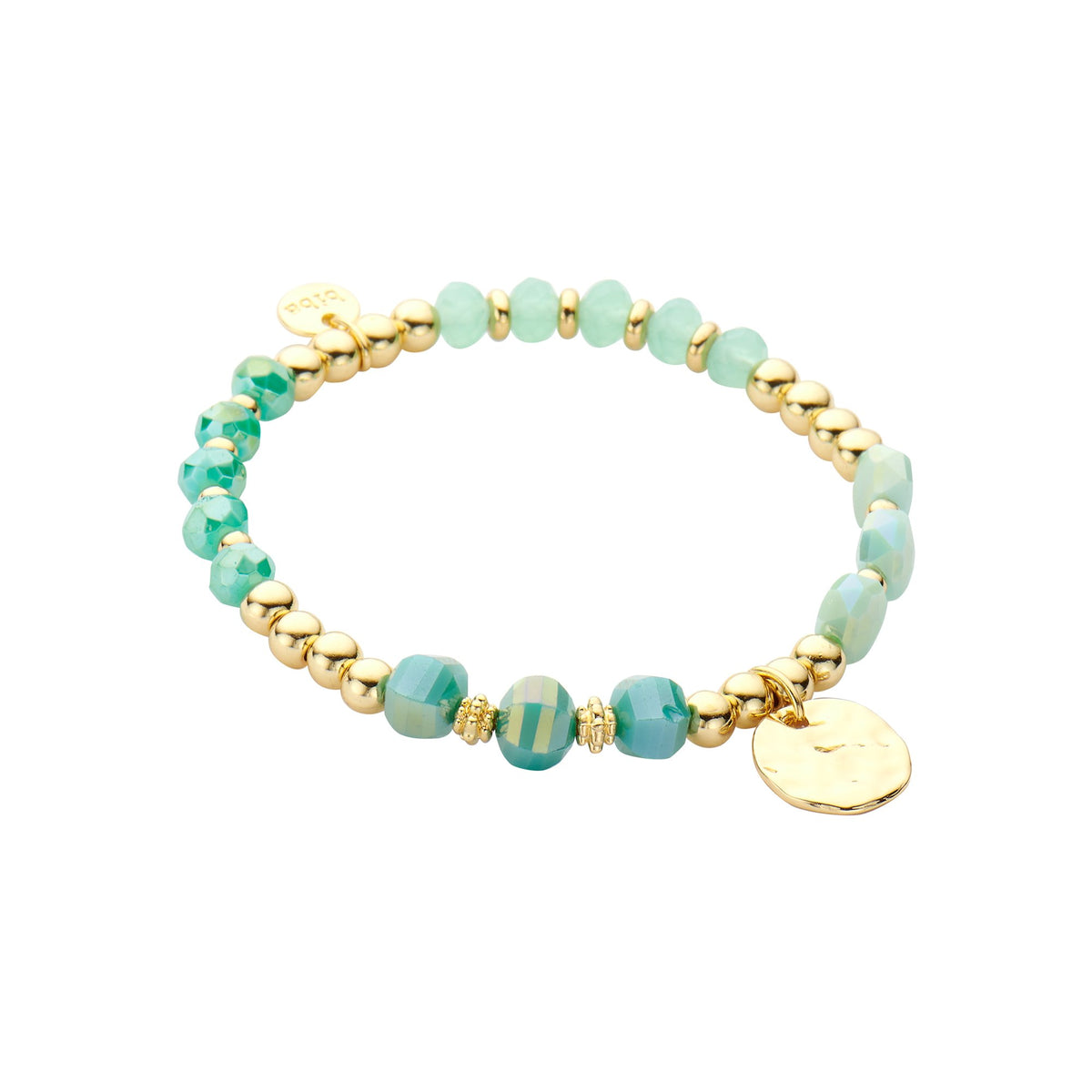 Biba armband multicolor, metaal met crystal en glas