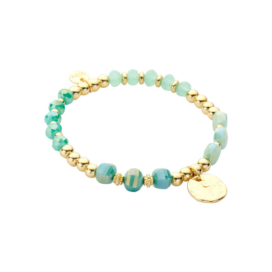 Biba armband multicolor, metaal met crystal en glas