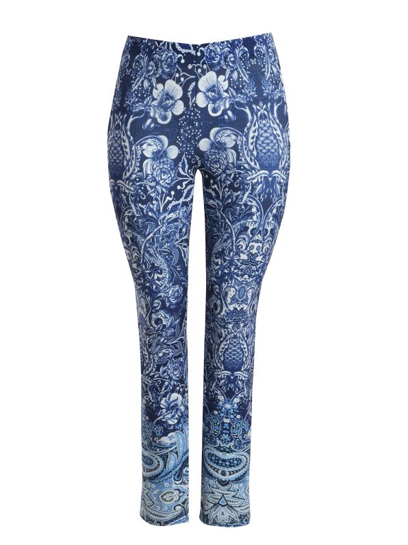 Broek elastische stof 8301.2082 Blauw