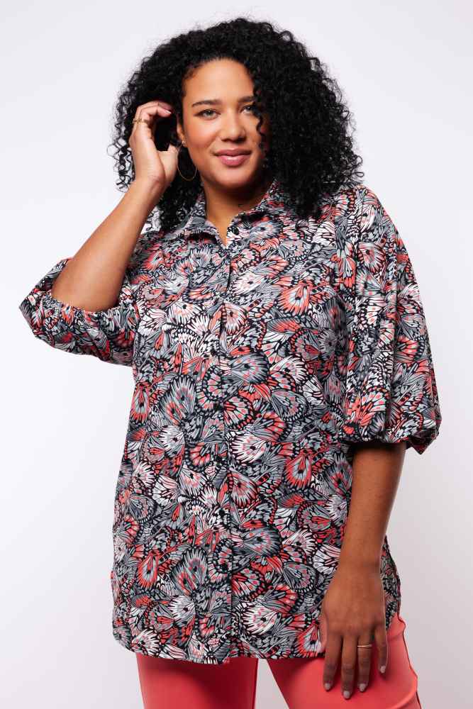 Caroline blouse 25VQE06 Koraal