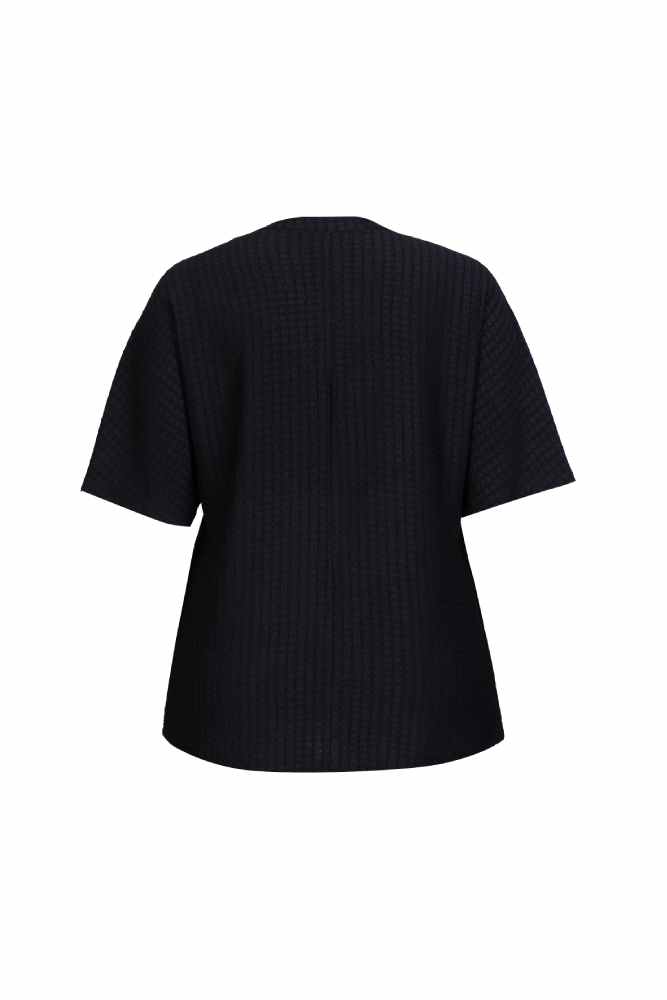 Exxcellent Shirt met v-hals 25ZFZE21 Maribel Zwart