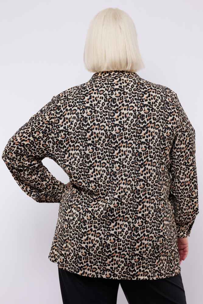 Exxcellent blazer met panterprint 25ZFZE22 Zand