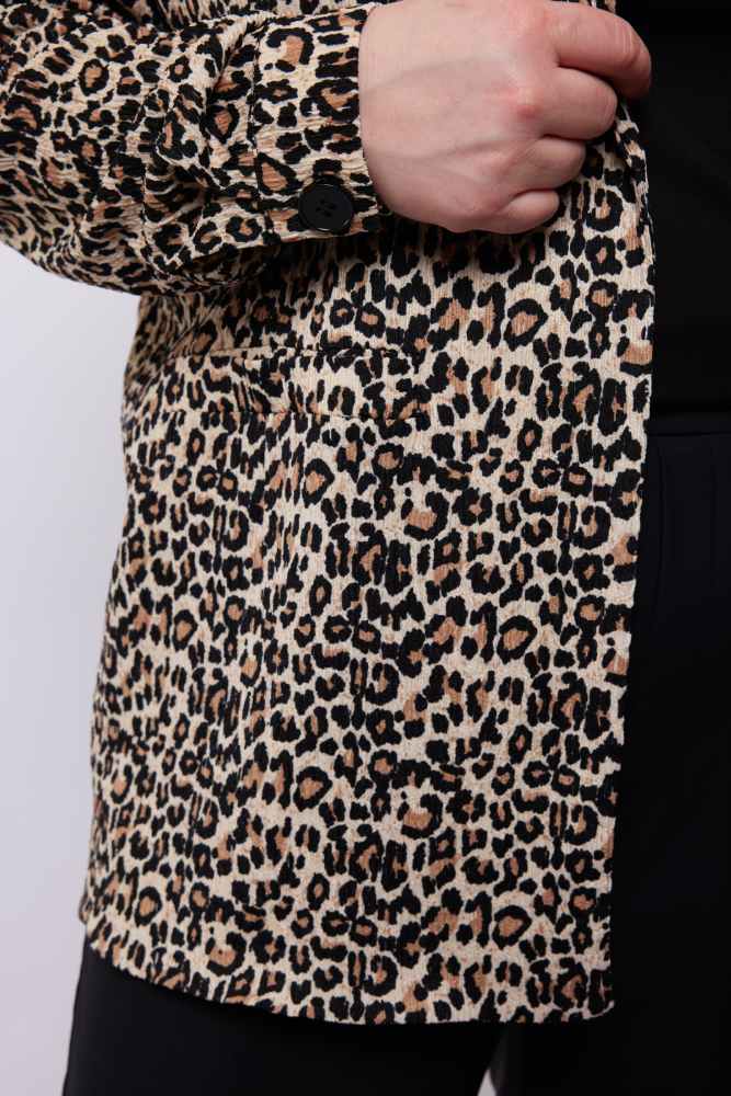 Exxcellent blazer met panterprint 25ZFZE22 Zand
