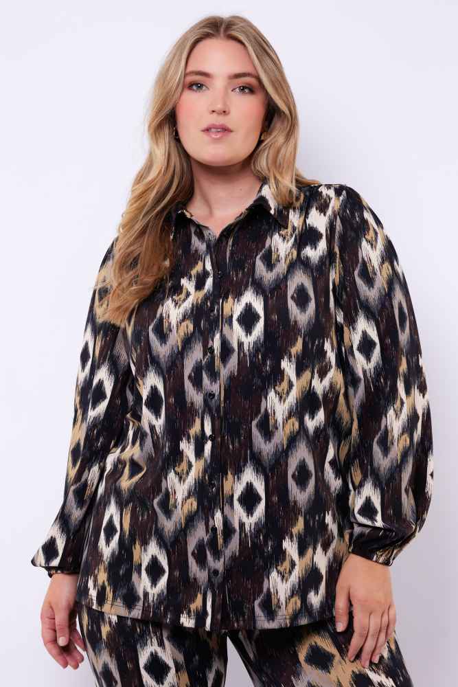 Exxcellent blouse  25NZE13 Tenley bruin