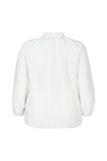 Exxcellent blouse, wit, detailfoto