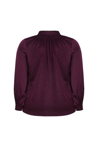 Exxcellent blouse Nysara aubergine, detailfoto