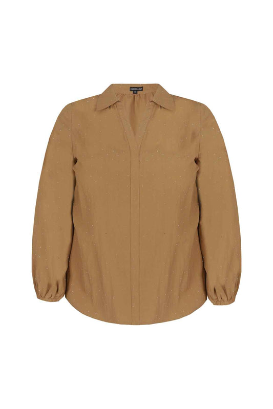 Exxcellent blouse Runa, bruin