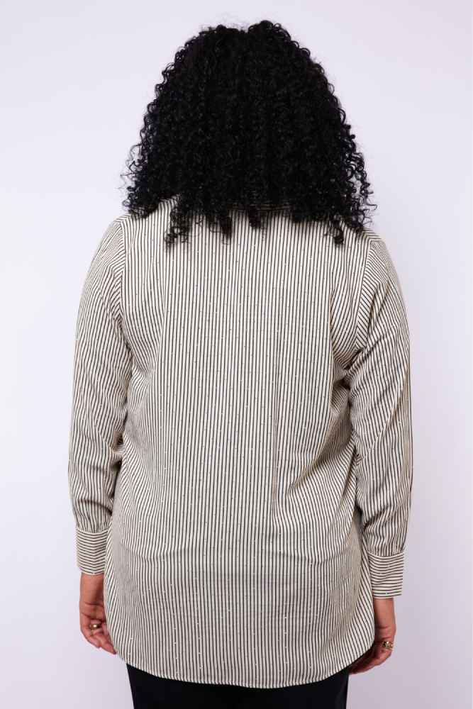 Exxcellent blouse met glitter 25WBE98 Off white