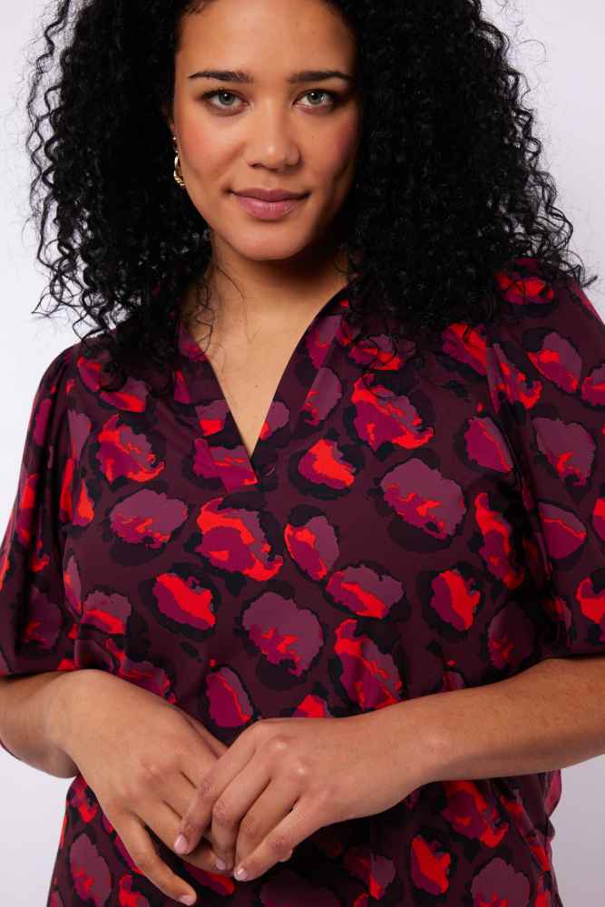 Exxcellent blouse met print 25NZE06 Stacy Rood