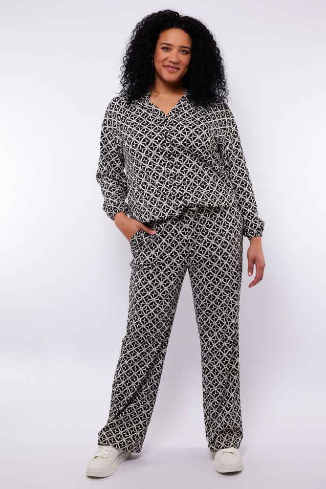 Exxcellent broek  25NZE18 Trisha zwart / beige