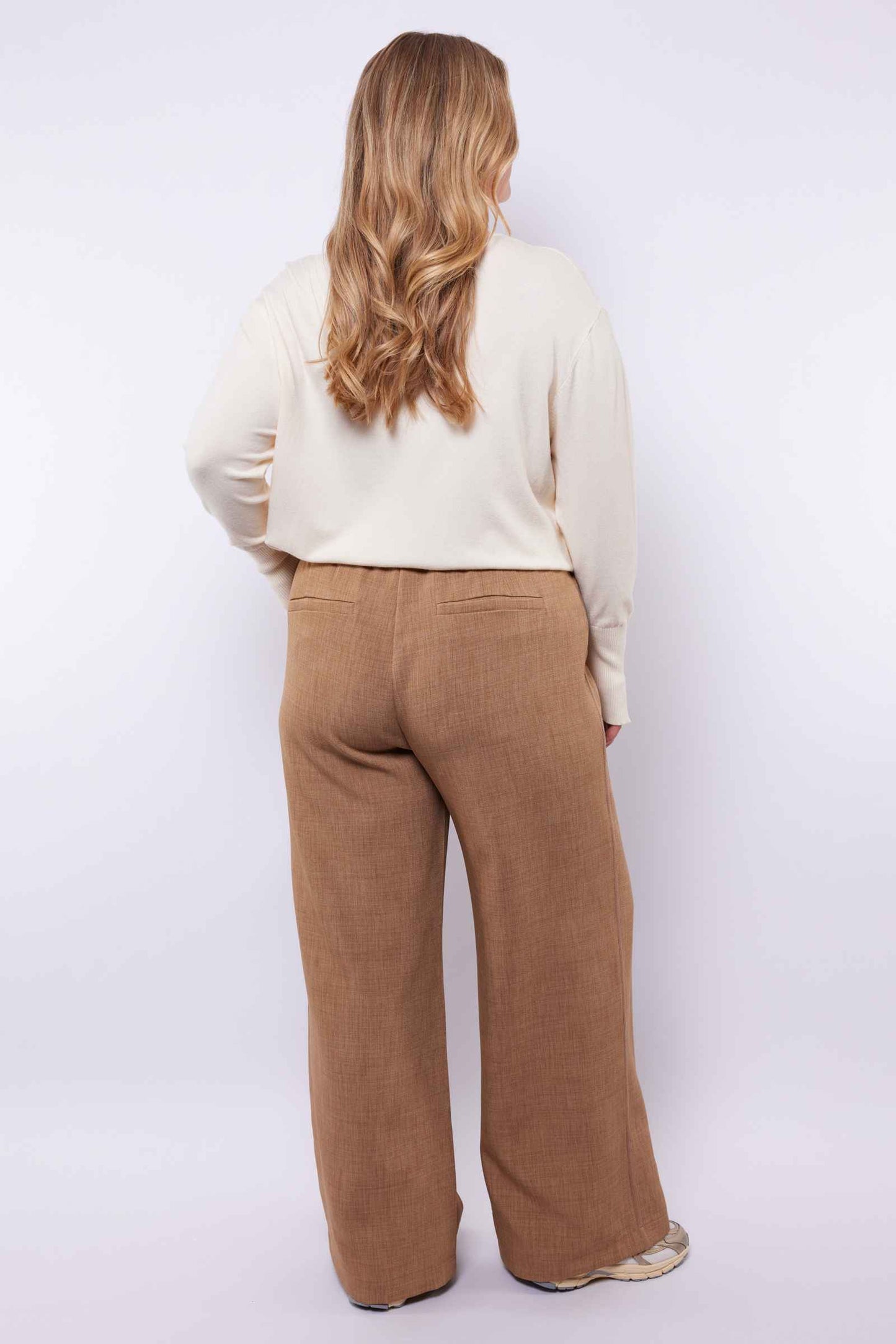Exxcellent broek wijde pijp 25WZE22 Lauren camel
