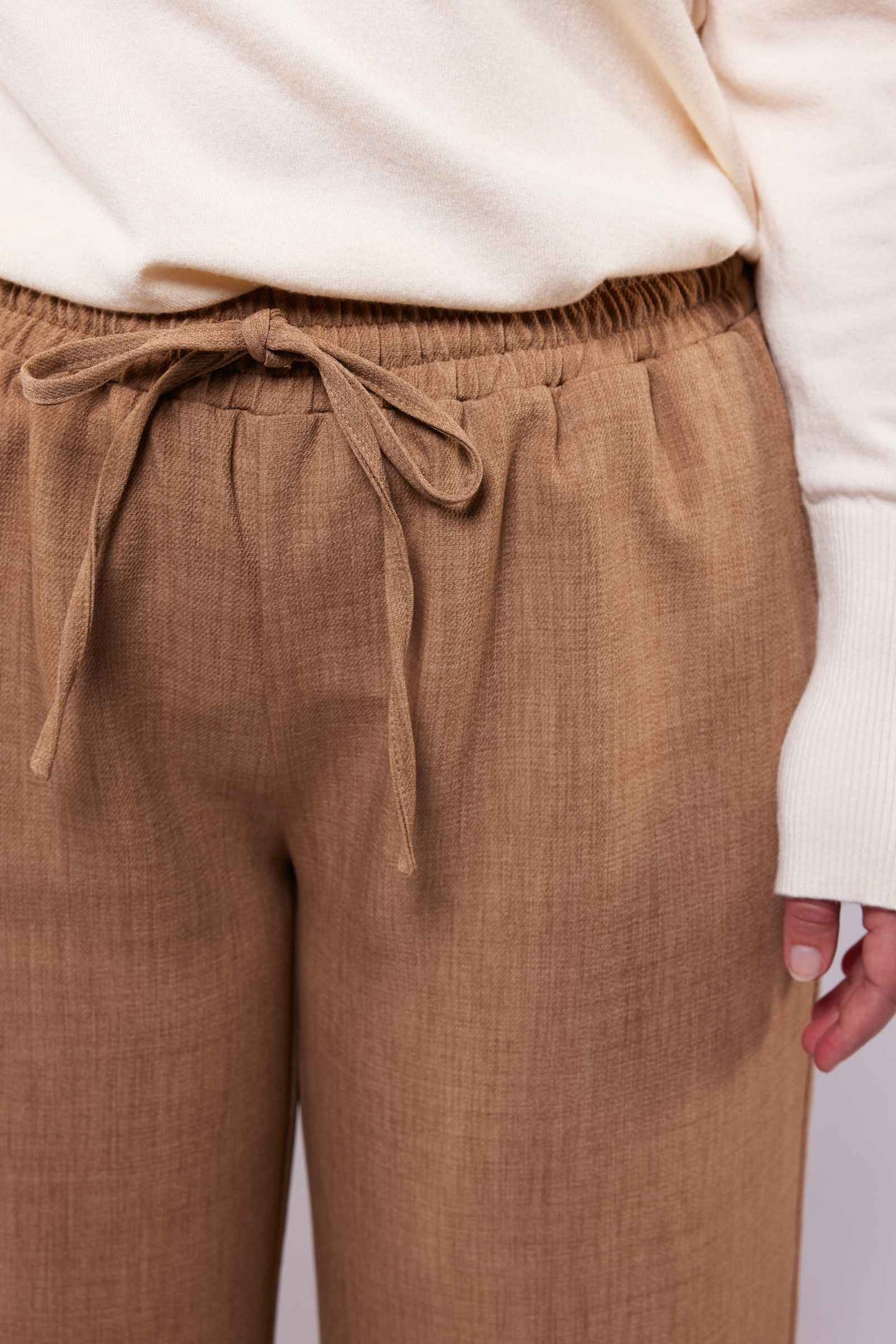 Exxcellent broek wijde pijp 25WZE22 Lauren camel