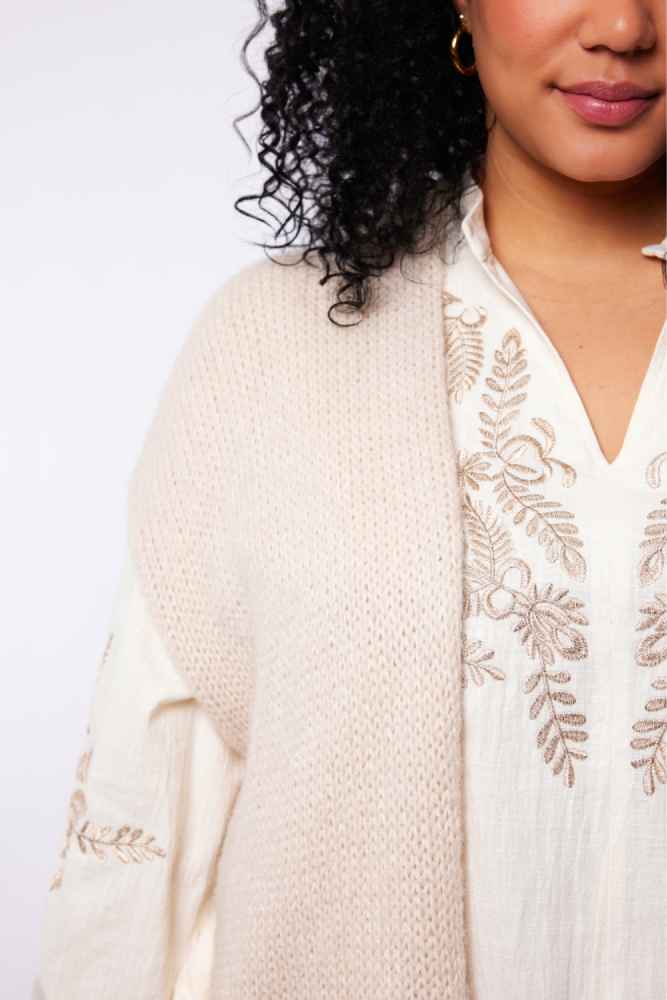 Exxcellent gebreid gilet 25NLE01 Halle Beige