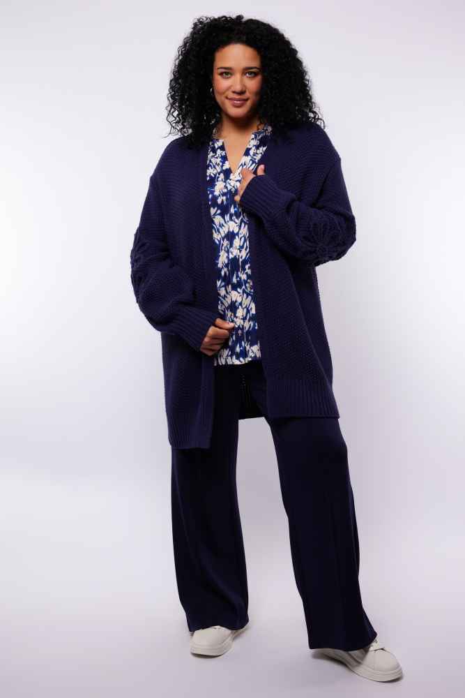 Exxcellent gebreid vest 25NJE07 Frances Blauw