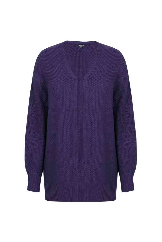 Exxcellent gebreid vest 25NJE07 Frances Blauw