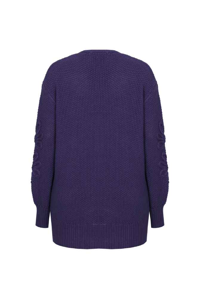 Exxcellent gebreid vest 25NJE07 Frances Blauw