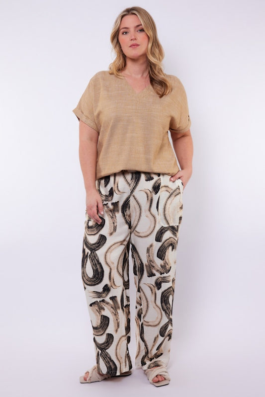 ExxcellentprintbroekAviva26ZQE17Beige__1