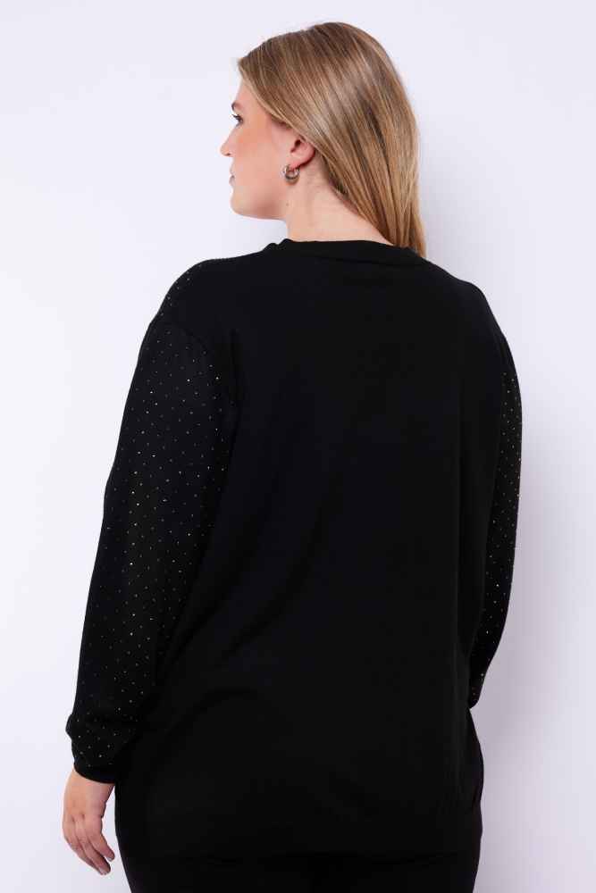 Exxcellent trui met glitterdetail 25NOE06 Gabrielle Zwart