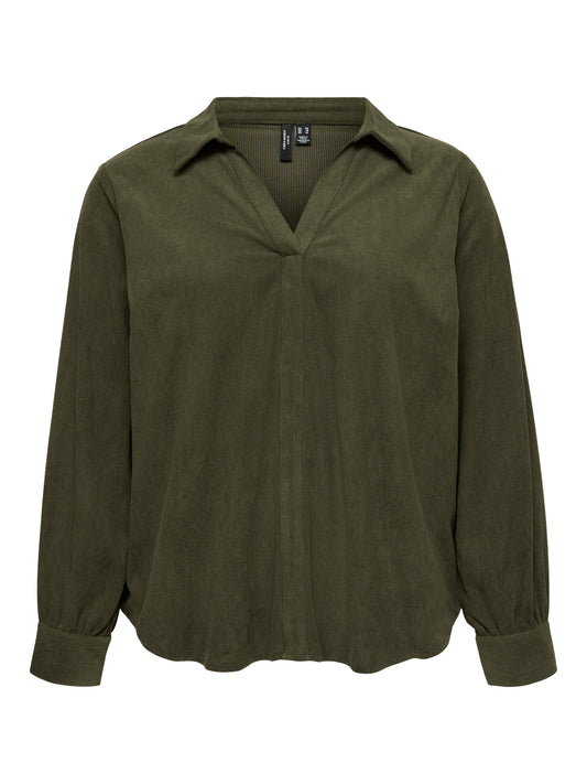 Vero Moda Curve blouse met v-hals 10351906 VMCELLY Forest Night