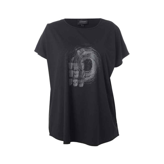 GHensia T-Shirt w print G252214 Zwart