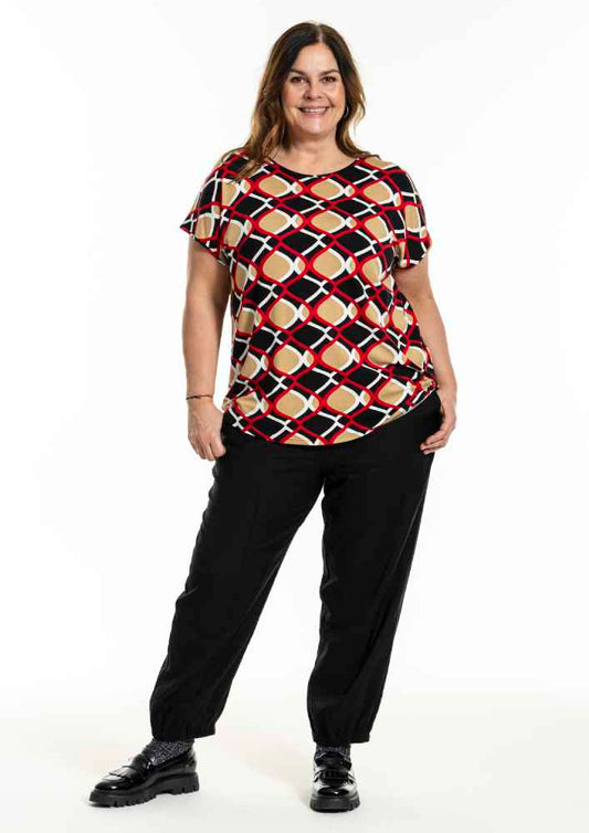 Gitte T-shirt with print G246030 Black Print