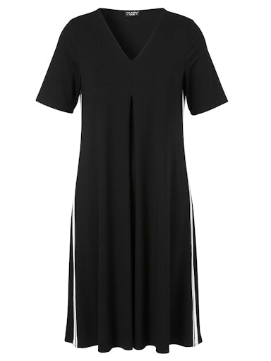 Jurk met v-hals 2513705 Zwart