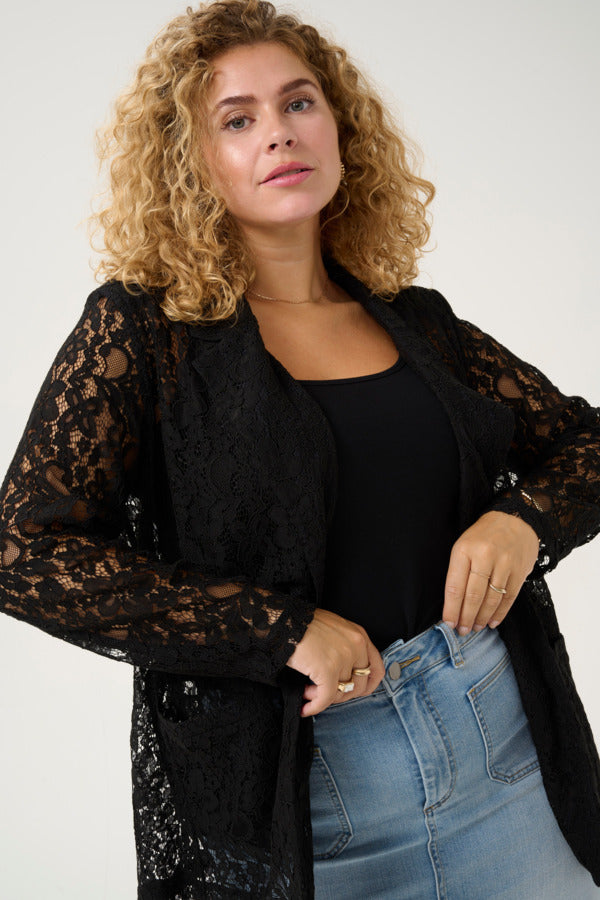 KClorani Lace blazer 10583218 Zwart