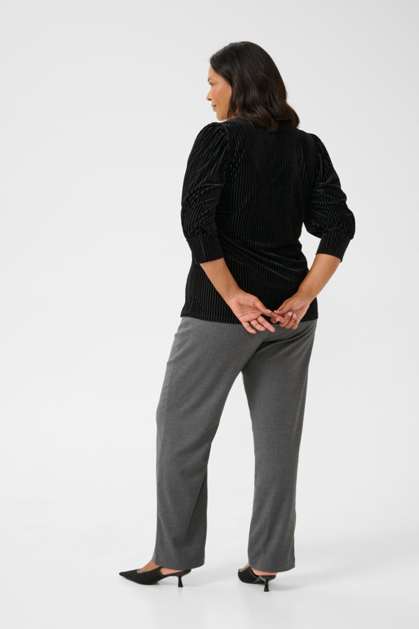 Kaffe Curve shirt met V-hals 10581210 KCcacanna  Zwart