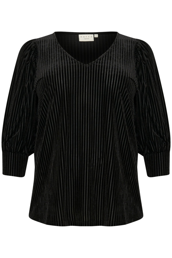 Kaffe Curve shirt met V-hals 10581210 KCcacanna  Zwart