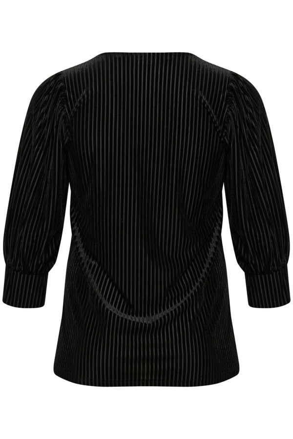 Kaffe Curve shirt met V-hals 10581210 KCcacanna  Zwart