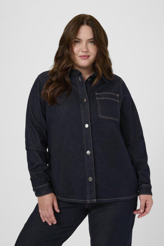 Kaffe Curve spijkerblouse 10584099 KCroria Blauw