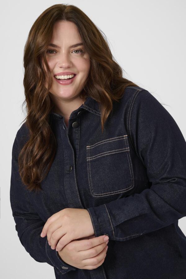 Kaffe Curve spijkerblouse 10584099 KCroria Blauw