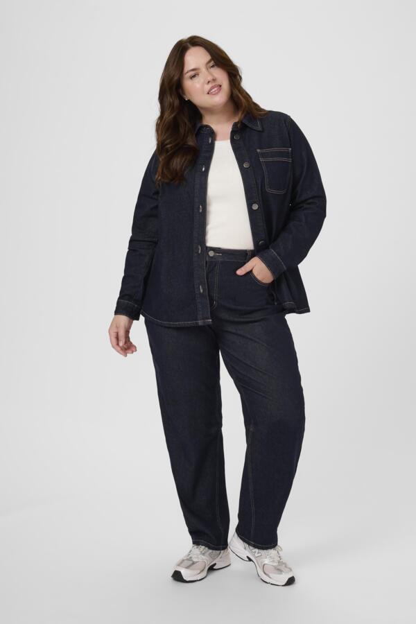 Kaffe Curve spijkerblouse 10584099 KCroria Blauw