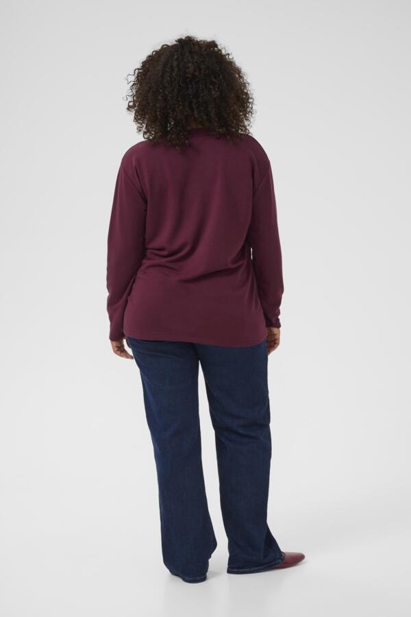 Kaffe Curve sweater met ronde hals 10583639 KCeliza Bordeaux