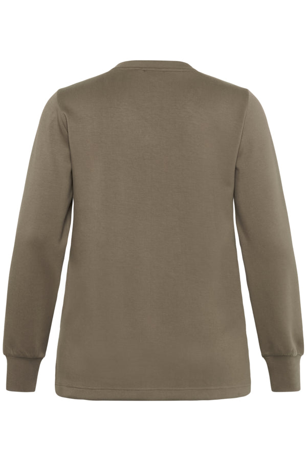 Kaffe Curve trui met V-hals 10583796 KCannita Bruin