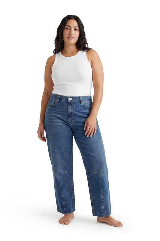 Lemapa barrel jeans Dora in mid blue