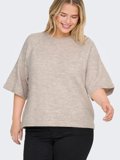 Only Carmakoma pullover Pumice Stone/Melange