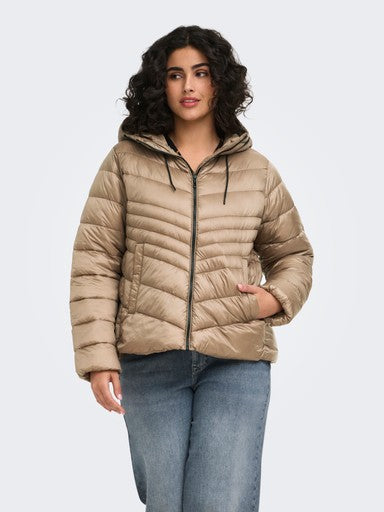 Only Carmakoma gewatteerde winterjas met capuchon 15375297 CARMIMI Fossil