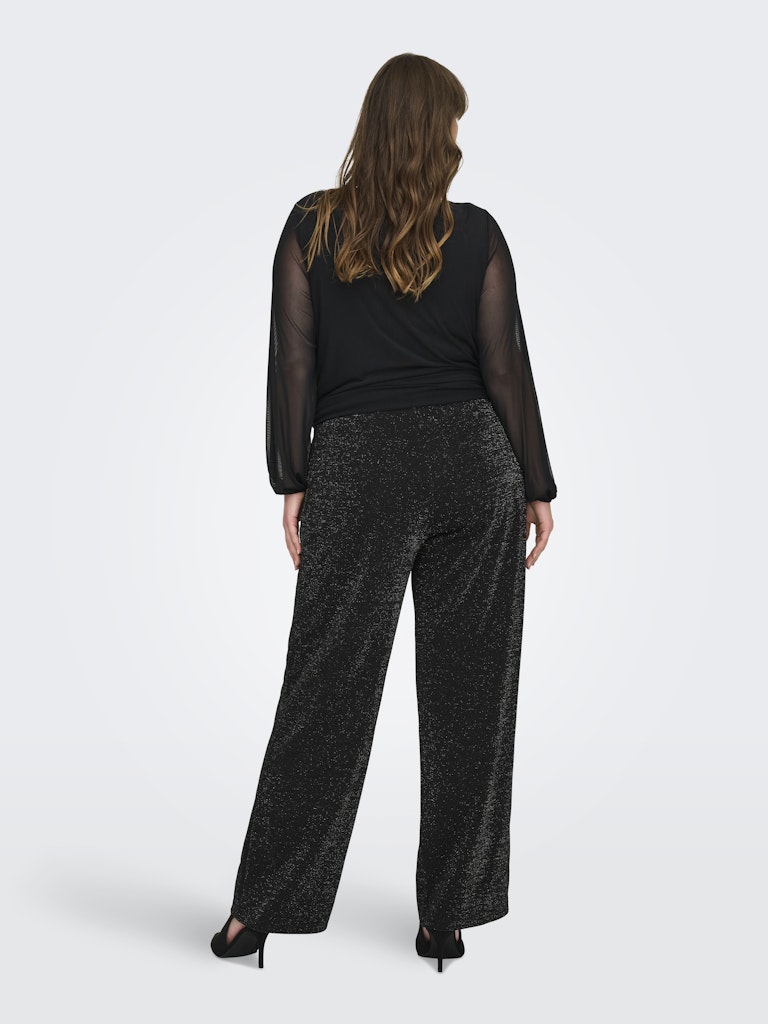 Only Carmakoma glitterbroek wijde pijpen 15358063 caralya Zwart