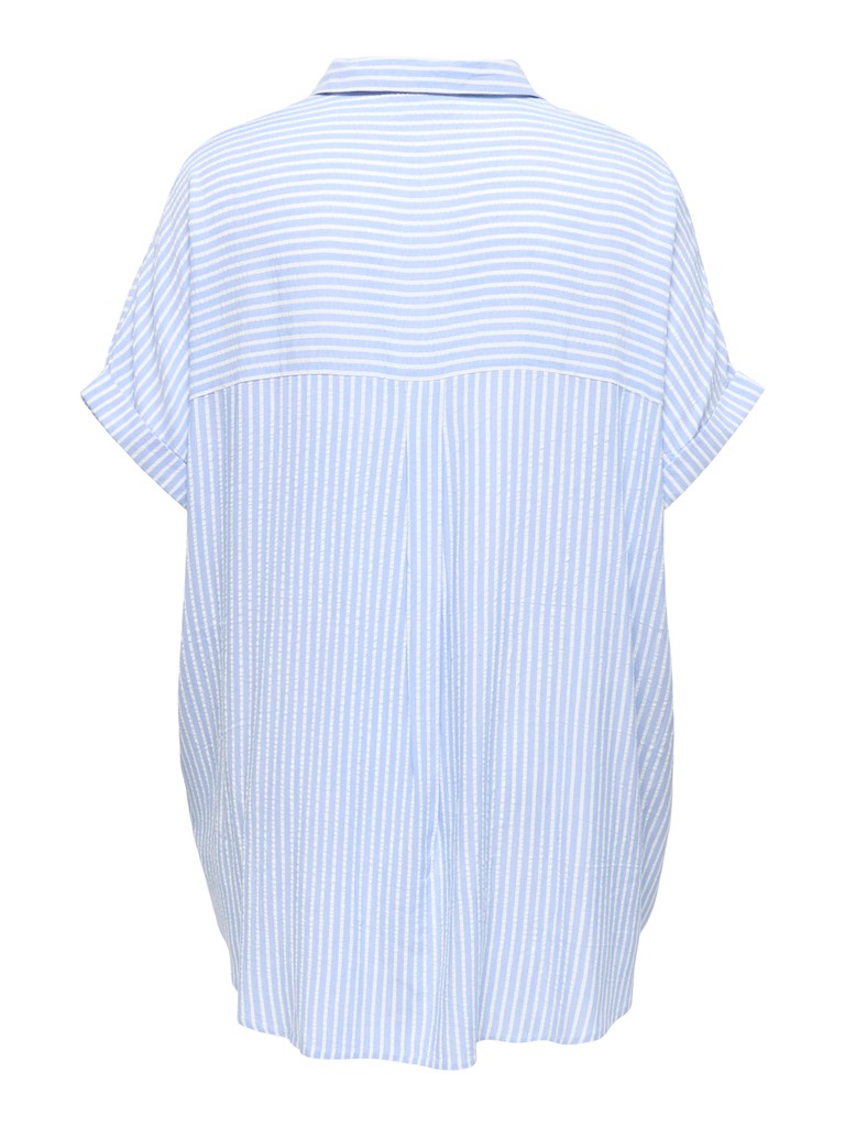 Only Carmakoma blouse met kraag 15295982 CARPENNA Blauw